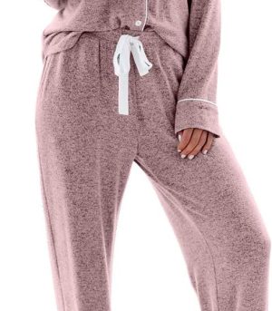 Women's Pajama Sets Long Sleeve Button Down Sleepwear Nightwear Soft Pjs Lounge Sets