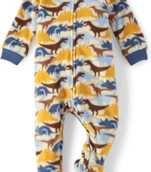 baby-girls And Toddler Fleece Long Sleeve Zip Front One Piece Footed Pajamas,sleep & Play
