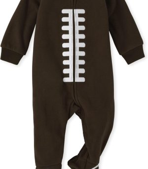 baby-boys And Toddler Football Footie Pajama, Fleece